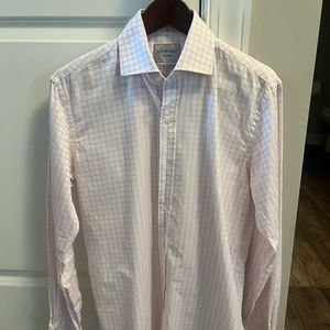 COPY - Ledbury Dress Shirt Medium Slim Pink and White